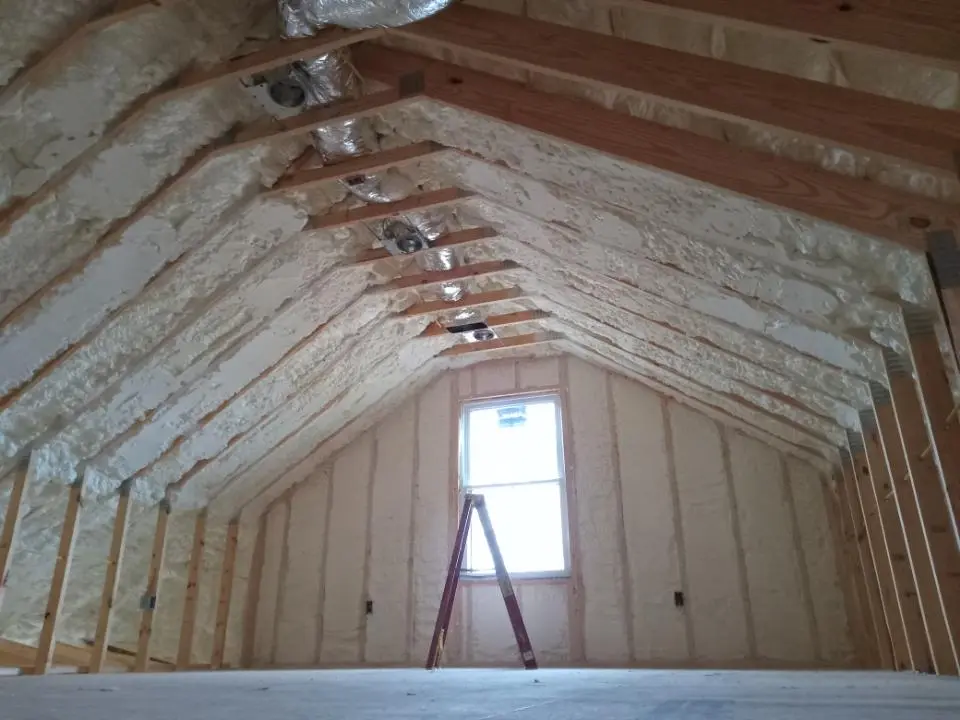 Spray foam roofing application for Crawl Space Insulation project in Bonner Springs